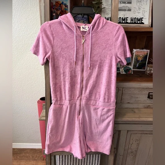 Yitty women’s terry short heart pocket onesie romper size small - Picture 1 of 12